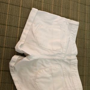 white jean shorts